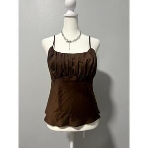 Active USA Brown Puffy Tank Top